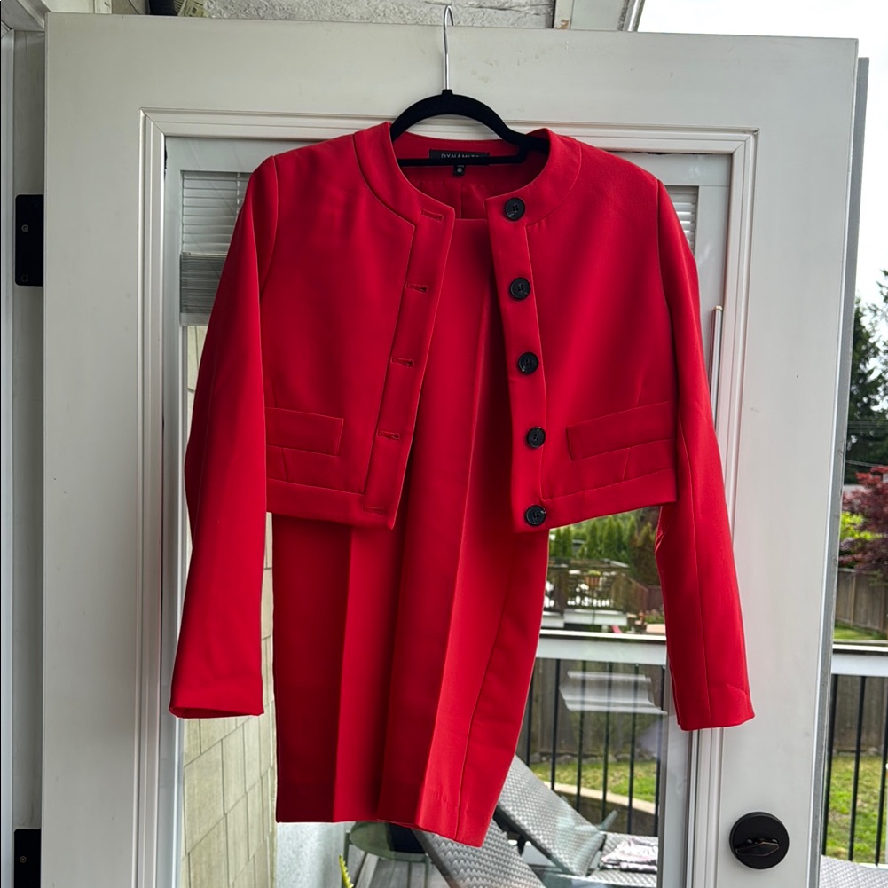 Red Blazer Set